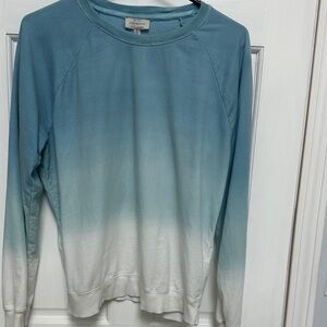 Lucky Brand Blue and White Ombre Sweatshirt